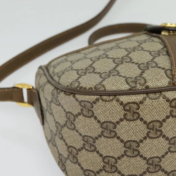 GUCCI GG Supreme Web Sherry Line Shoulder Bag PVC Beige 89 02 032 Auth 135357 - Picture 4 of 16